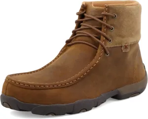 Twisted X Men's Moc Toe Boots, 6" Leather Driving Moc and Work Boots for Men with Alloy Safety Toe, Anti-Slip Outsole, Washable Footbed, and Composite Insole
