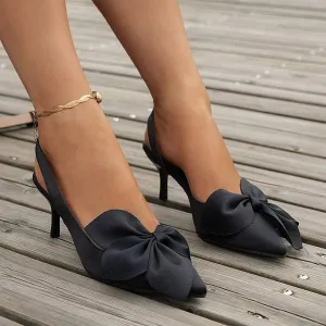 Women's Pointed-Toe High Heel Sandals with Bow Detail 22821169C